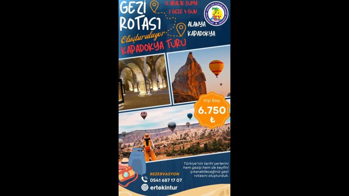 Kapadokya Gezisi Başvurusu